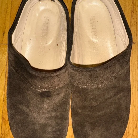 Haflinger Brown Suede Mules Unisex 41 - Picture 2 of 5